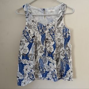 Floral sleeveless tank shirt
